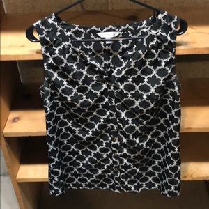 3/$10 Black White Croft and Barrow Top Medium